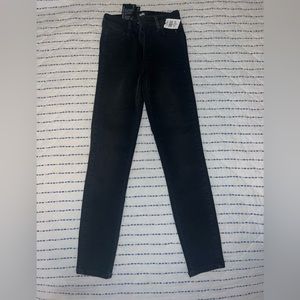 The Paige Margot Skinny Seamed Panel Jeans in Moonlight Black